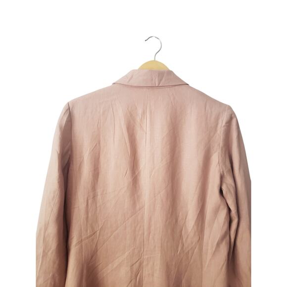 Reformation Verano Blazer 100% Linen Pink Size Small - Picture 5 of 10